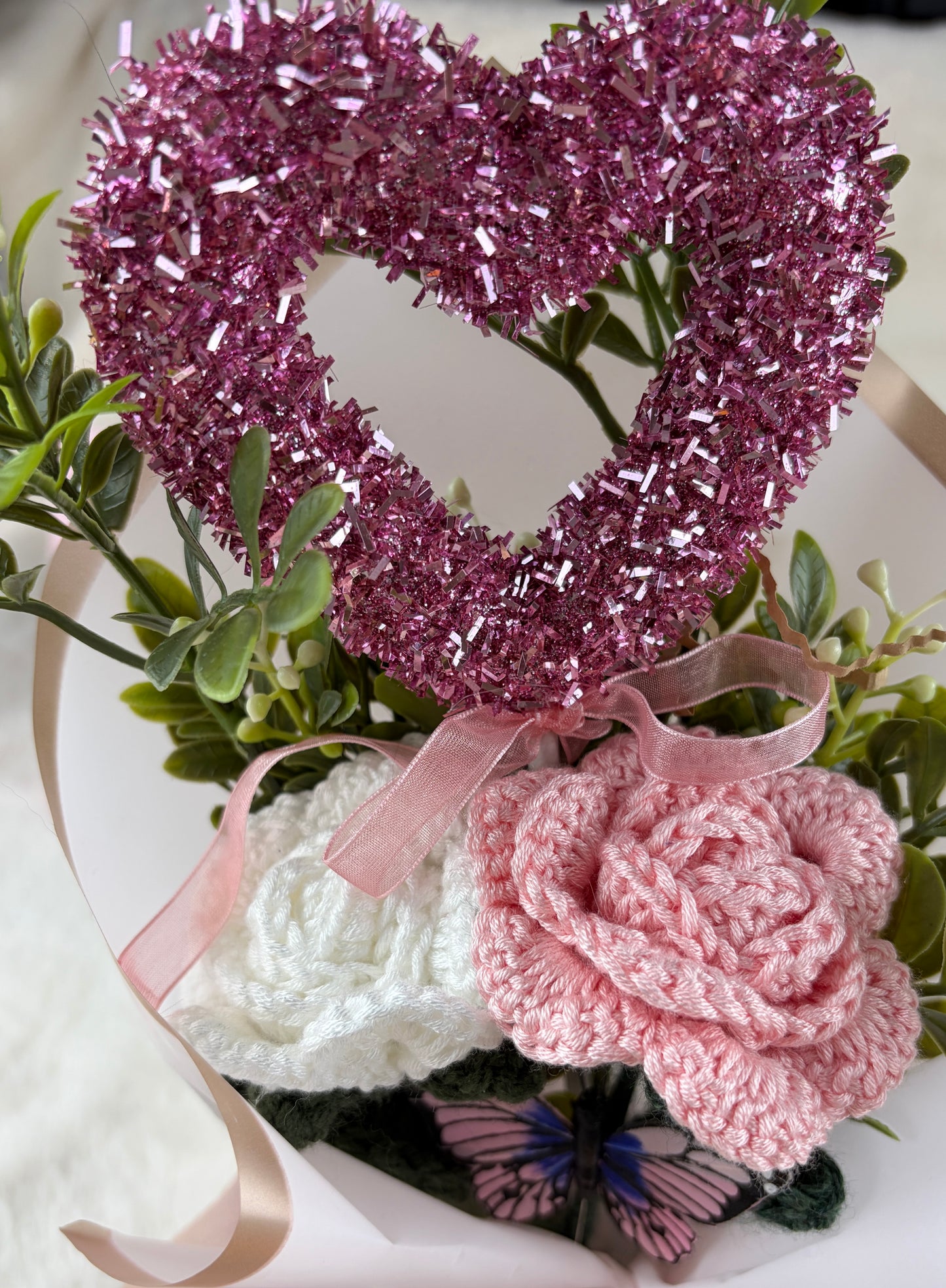 Valentine Crochet Rose Bouquet