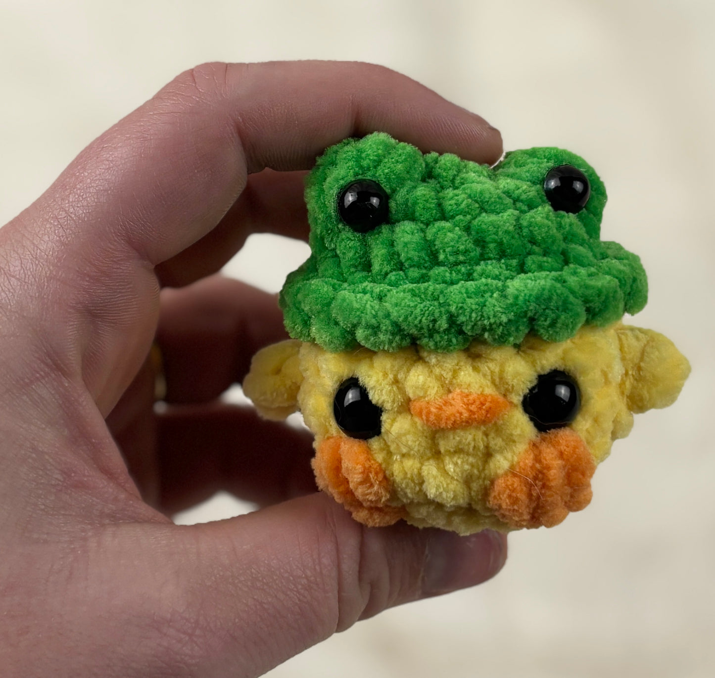 Frog hat duck