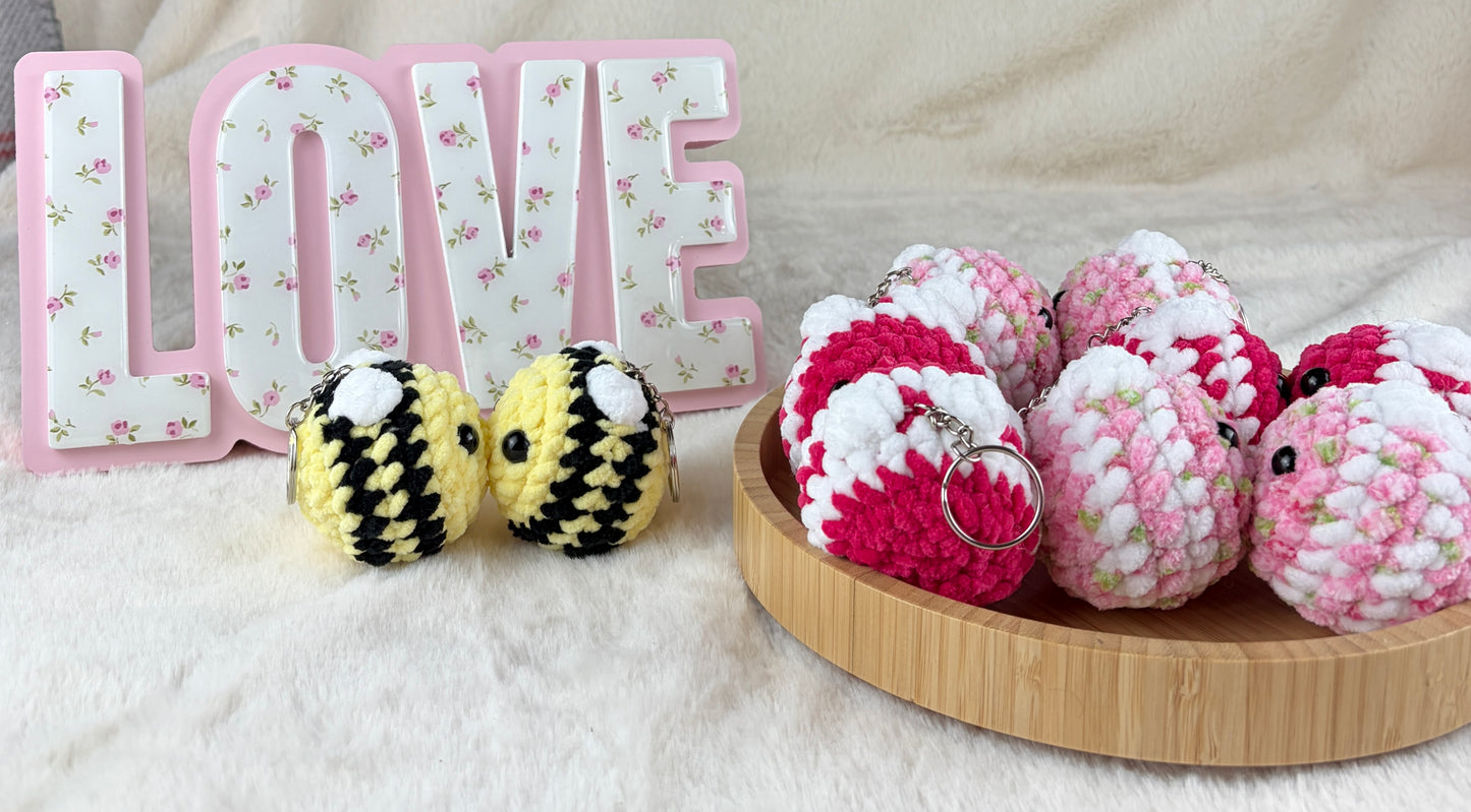 Magnetic Bee Keychain Pair