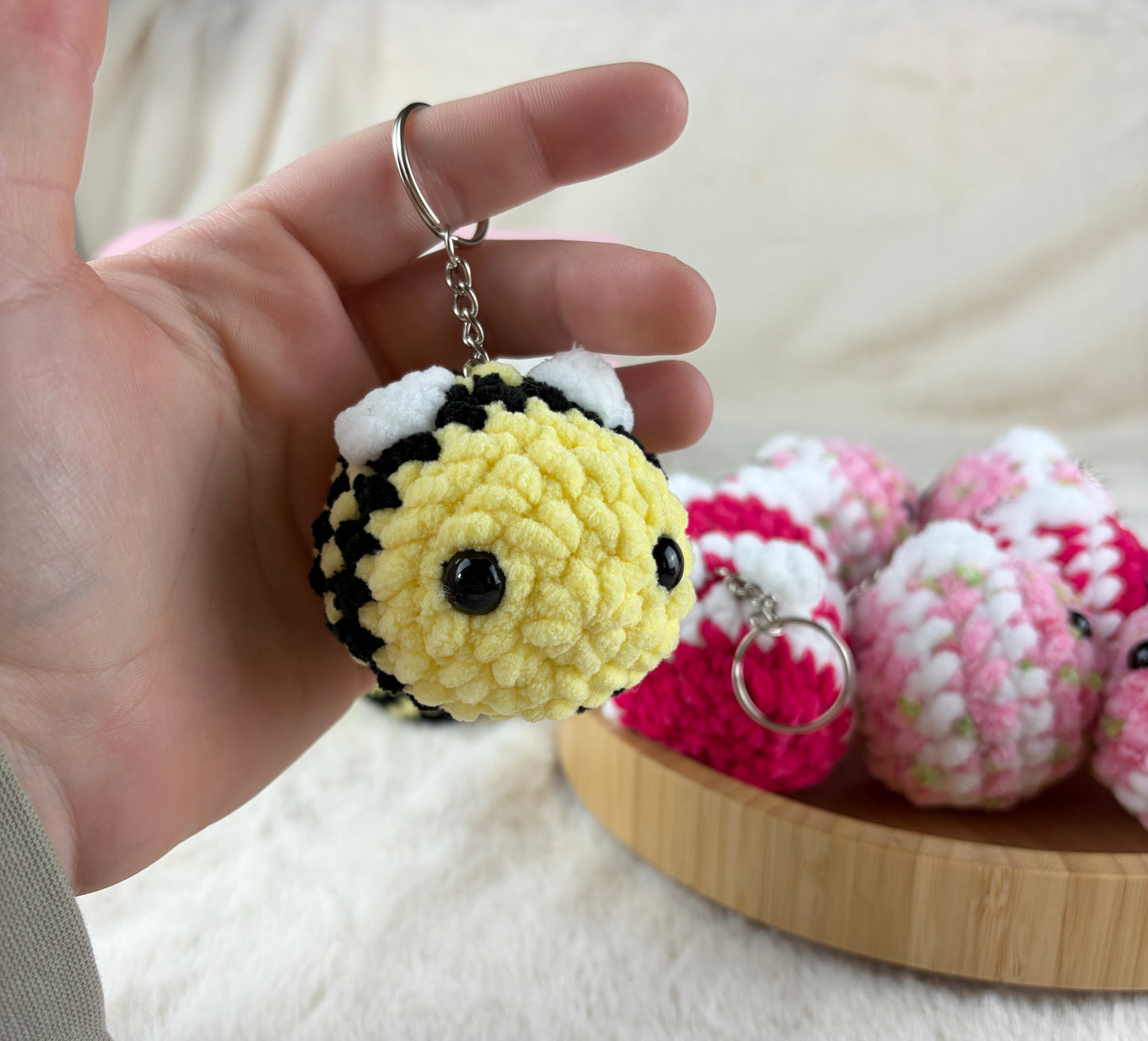 Magnetic Bee Keychain Pair